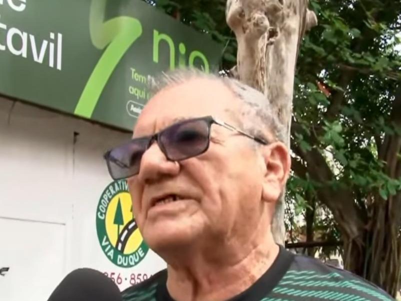O taxista Salim Moisés Barbosa, de 78 anos.